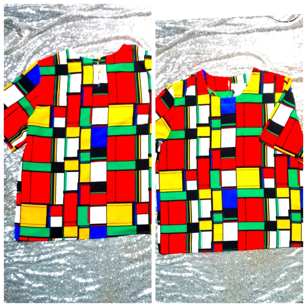 Vintage Colorblock Blouse